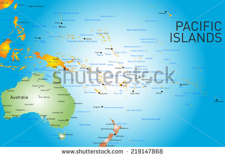 Pacific Islands Map Color