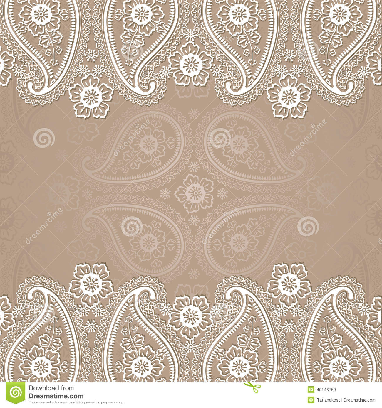 Paisley Border Template