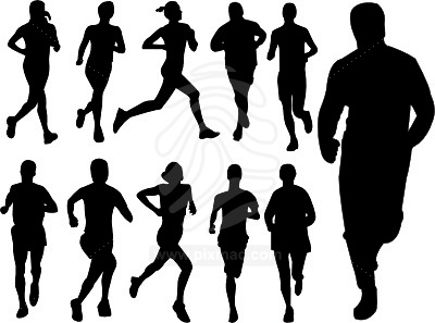 Person Running Silhouette Vector