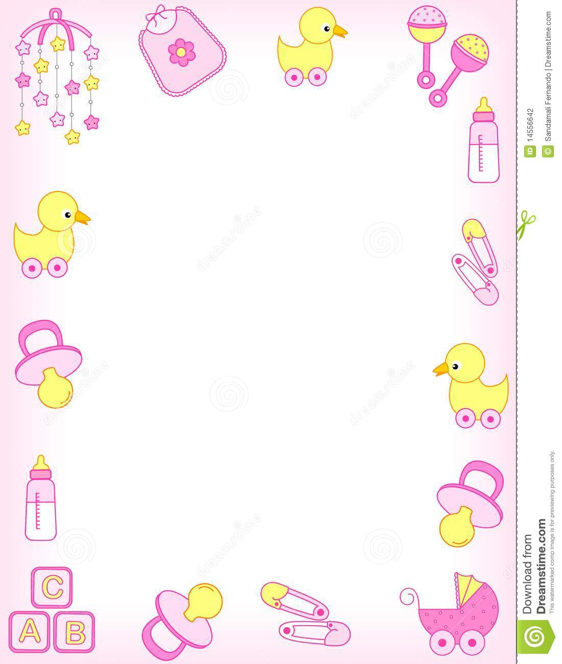 Printable Baby Girl Borders