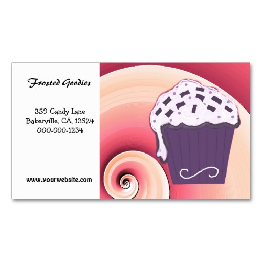 Purple Swirl Design for Business Cards