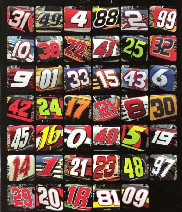 Race Car Number Fonts