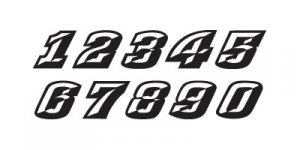 Race Car Number Fonts