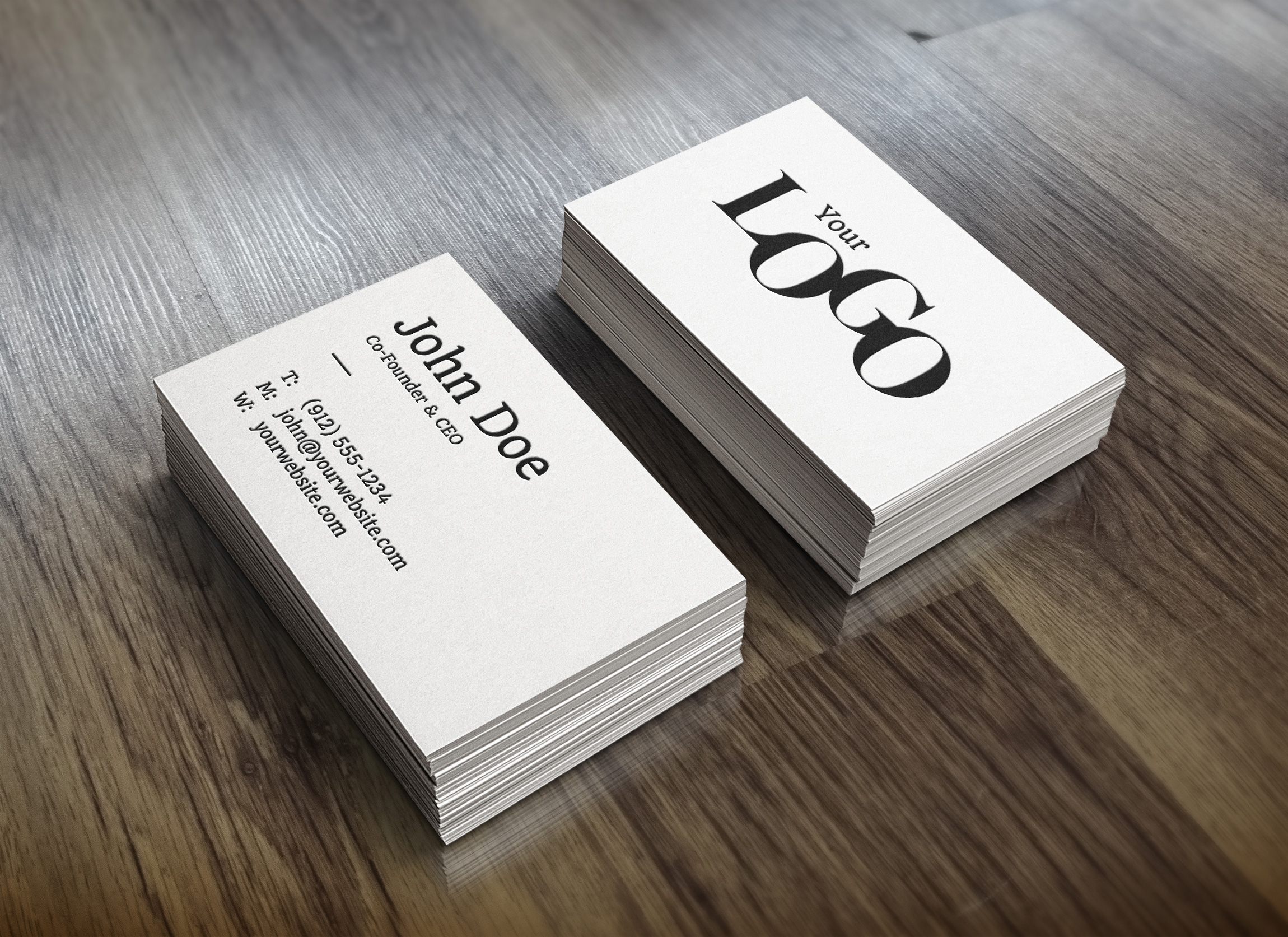 Realistic Business Card Mockup