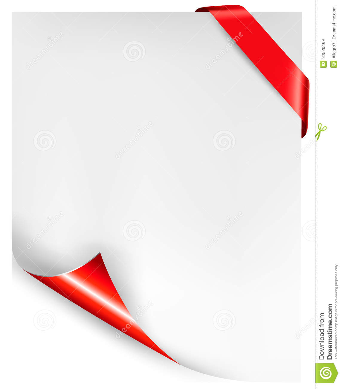 Red Holiday Ribbon Vector