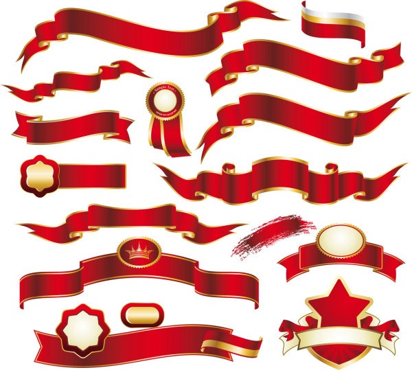 Red Ribbon Banner Vector Red Ribbon Banner Vector