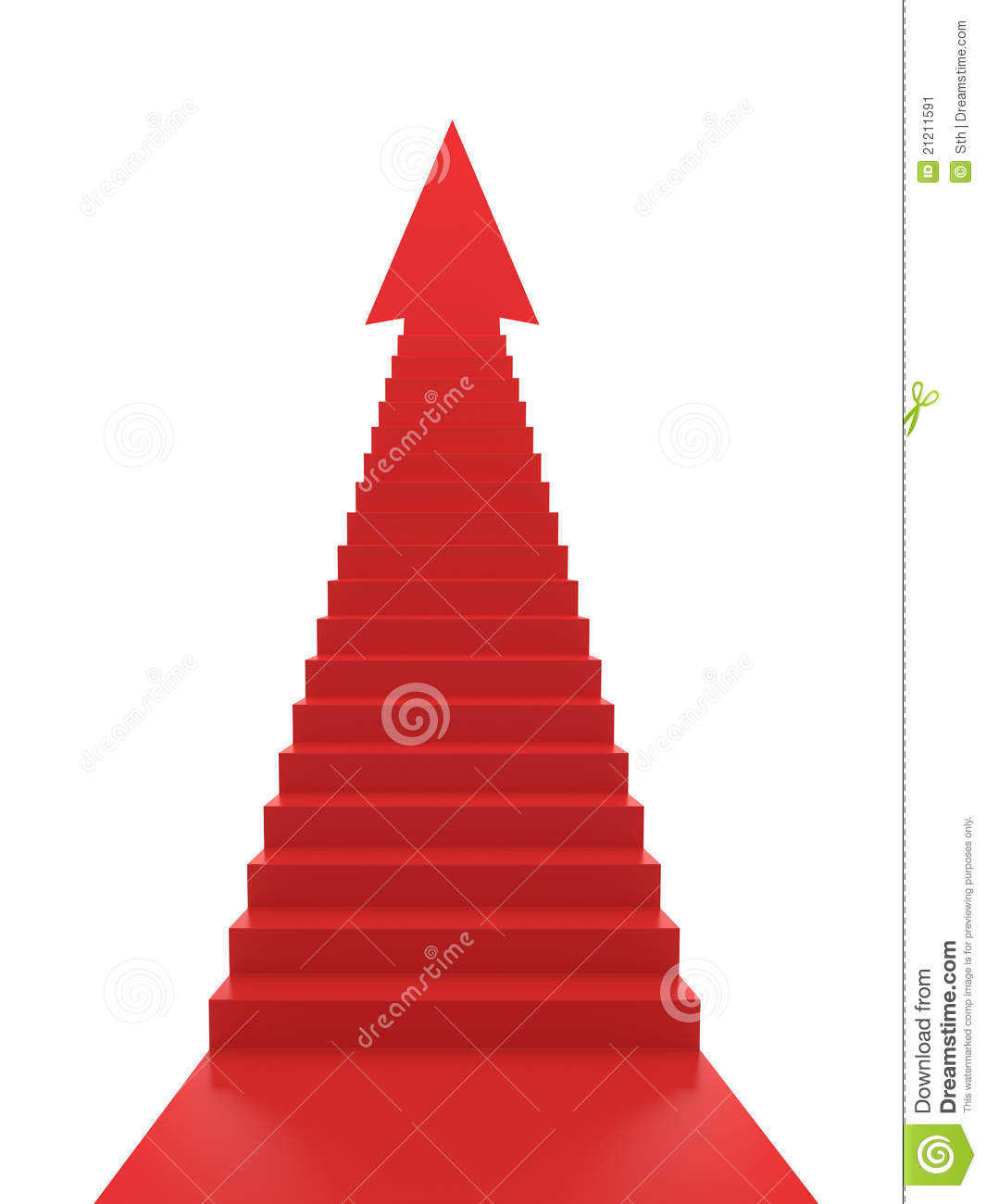 Red Stairs to Success