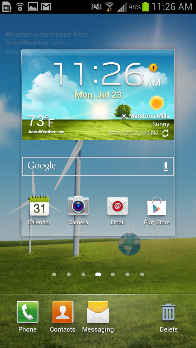 Samsung Galaxy S3 Home Screen Icons