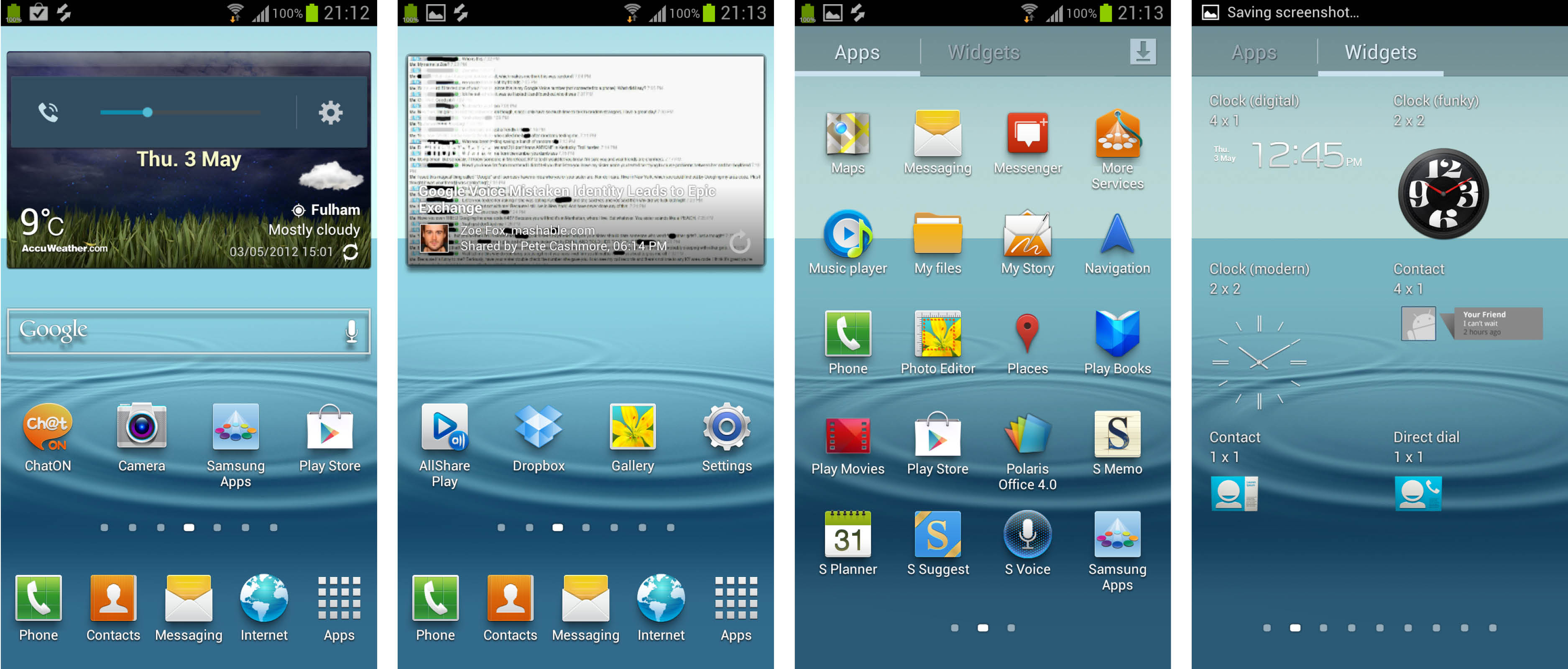 Samsung Galaxy S3 Home Screen