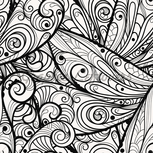 Seamless Pattern Vector Monochrome