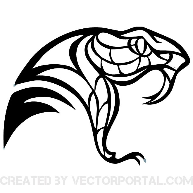 Snake Head Vector Clip Art