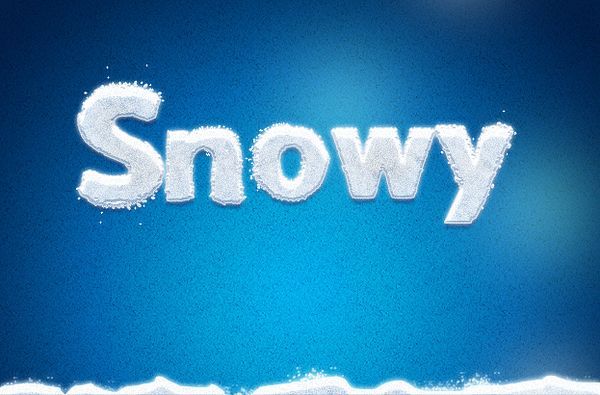 Snow Text Effect Photoshop