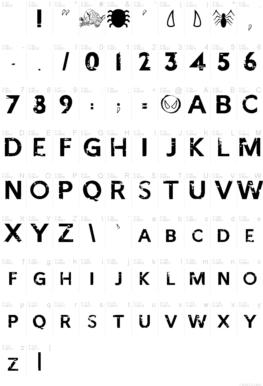 Spider-Man Letters Font