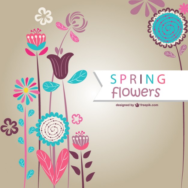 Spring Flowers Vector Art Spring Flowers Vector Art