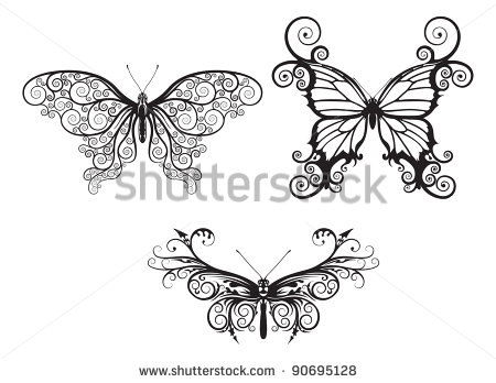 Swirl Pattern Vector Wings