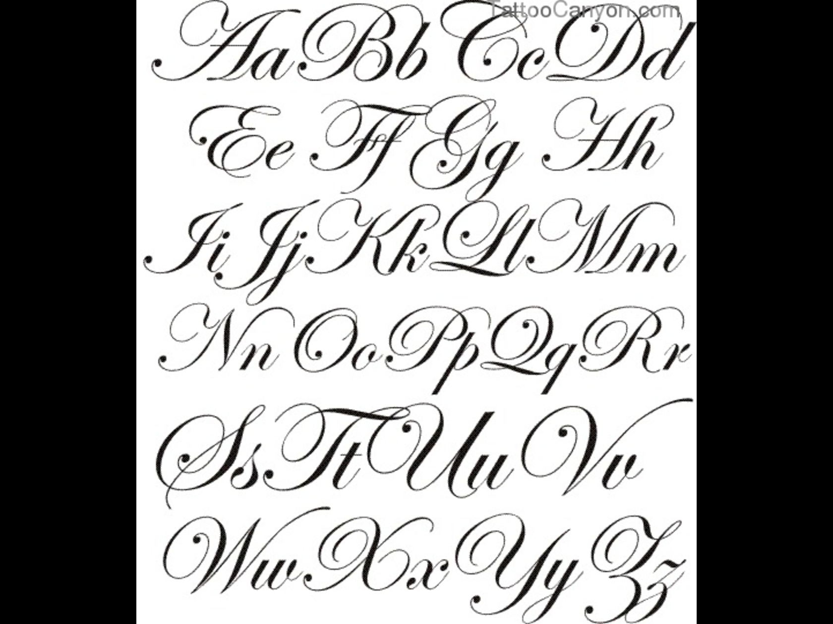 Tattoo Script Font Alphabet Tattoo Script Font Alphabet