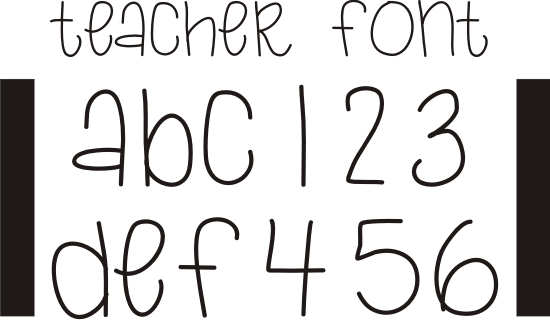 Teacher Bubble Letters Cute Font