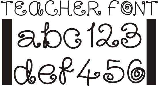 Teacher Letter Alphabet Font