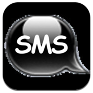 Text Message Icon Black