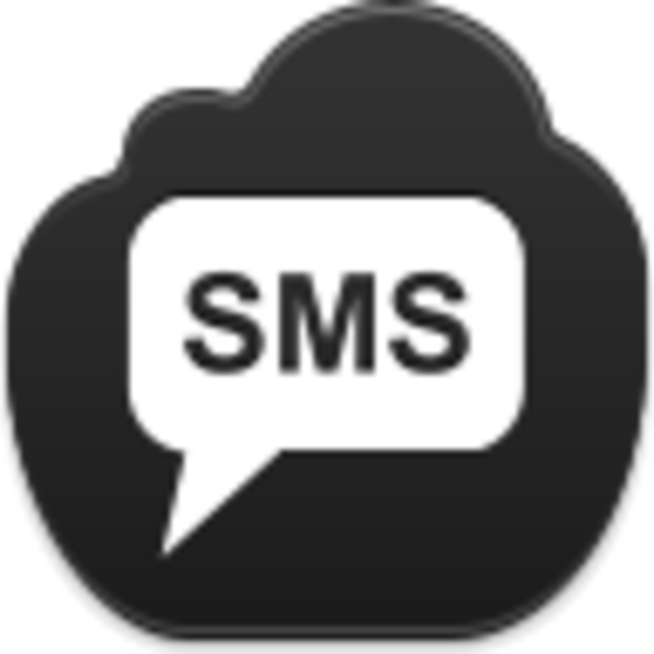 Text Message Icon Black