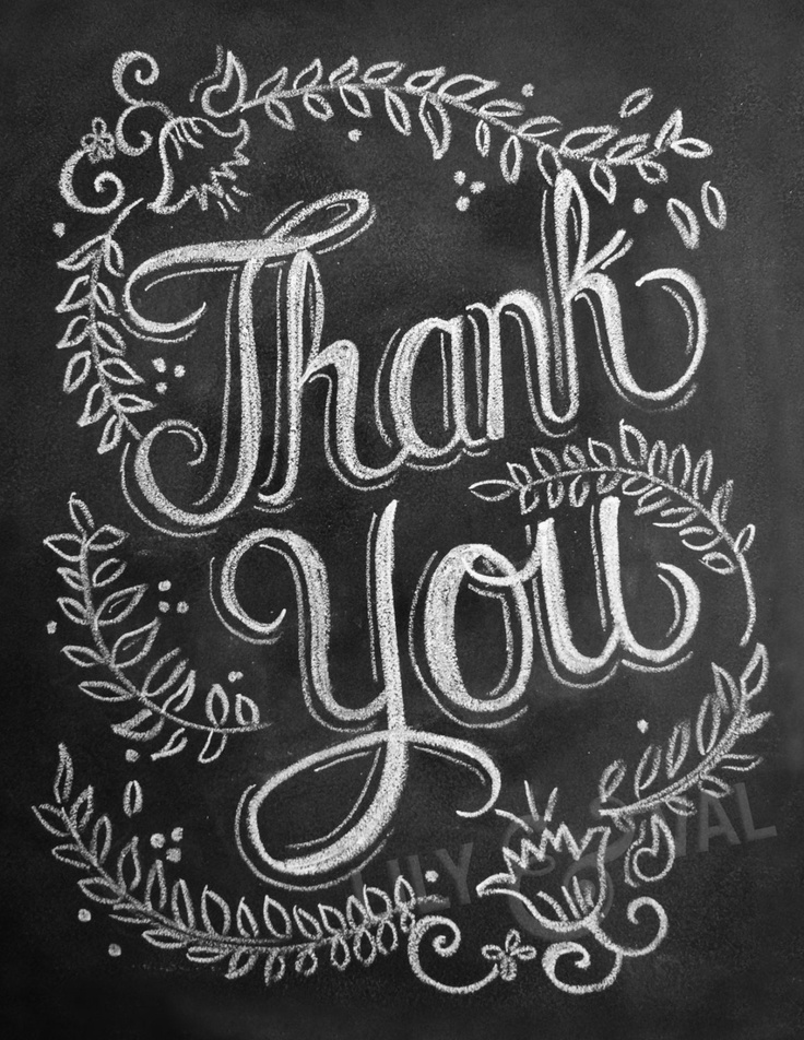 Thank You Chalkboard Thank You Chalkboard