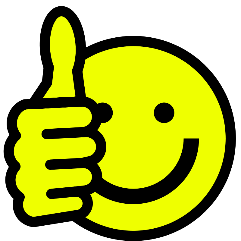 Thumbs Up Smiley Face Clip Art