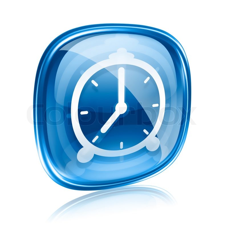 Transparent White Clock Icon