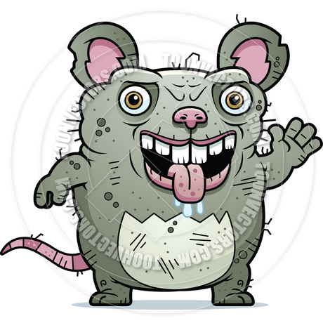 Ugly Cartoon Rat