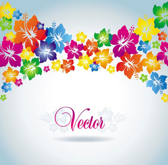 Vector Colorful Flowers