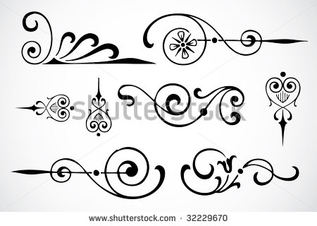 Vector Swirl Ornaments