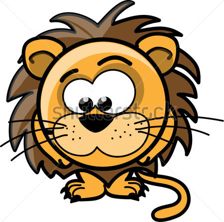 Vectors Cute Cartoon Lions