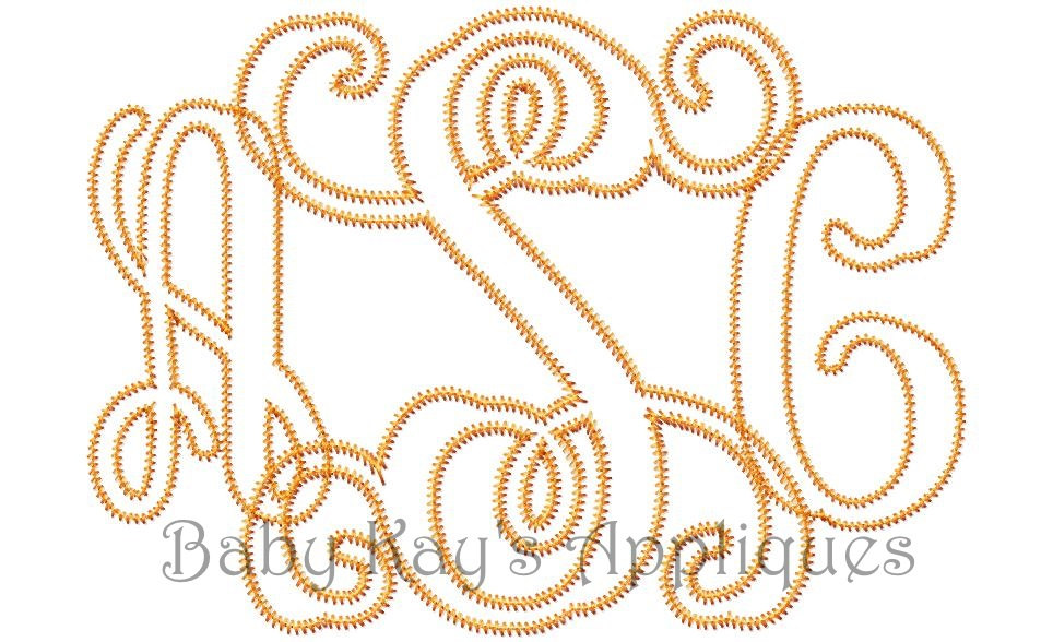 Vine Applique Font Vine Applique Font