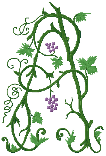 Vine Monogram Font Machine Embroidery Vine Monogram Font Machine Embroidery