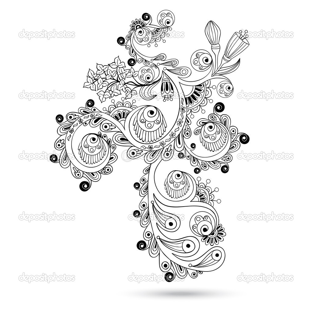 Vintage Black and White Scroll Design Vintage Black and White Scroll Design