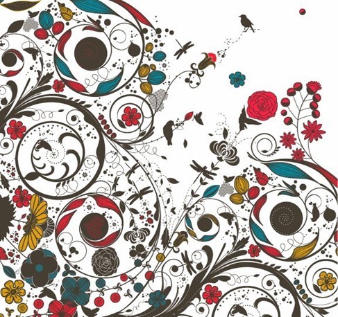 Vintage Floral Vector Clip Art Vintage Floral Vector Clip Art
