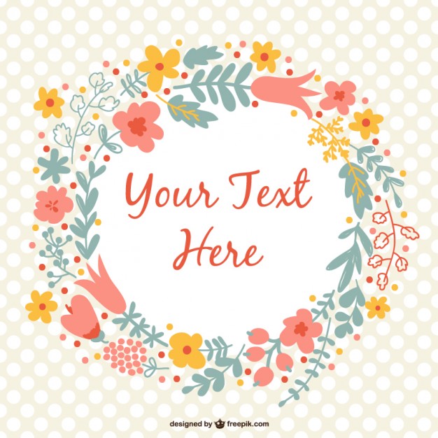 Vintage Floral Wreath Vector Free