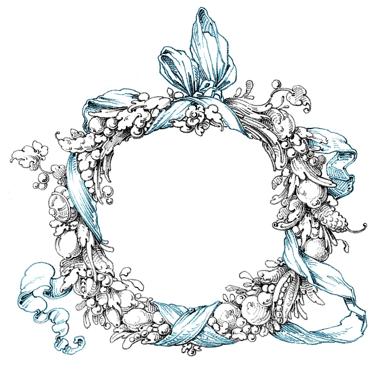 Vintage Wreath Clip Art