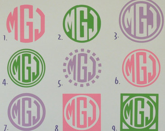 Vinyl Circle Monogram Font Downloads