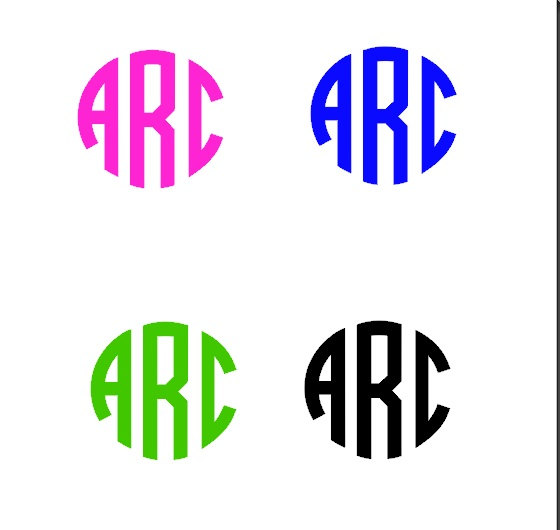 Vinyl Circle Monogram Font Downloads