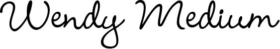 Wendy Medium Font Free Download