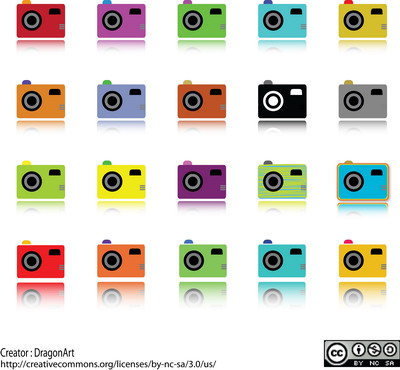 White Camera Icon Vector