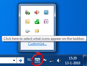 Windows 7 Notification Area Icons Windows 7 Notification Area Icons