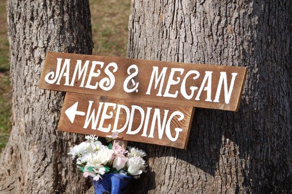 Wood Wedding Signs
