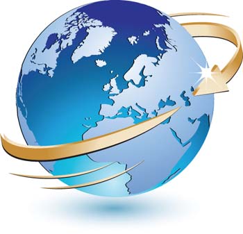 World Globe 3D Designs Vectors