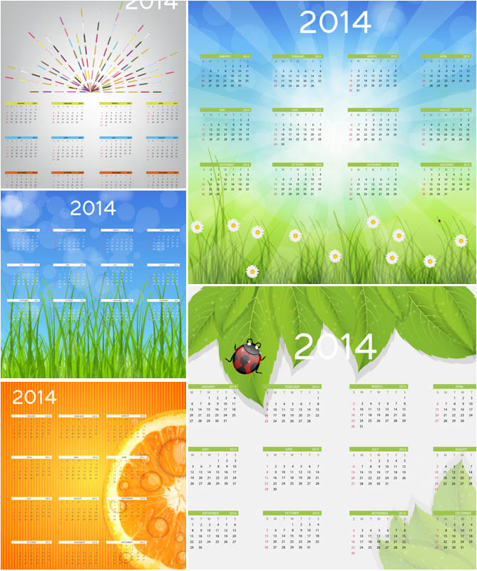 18 Calendar Template Vector Images