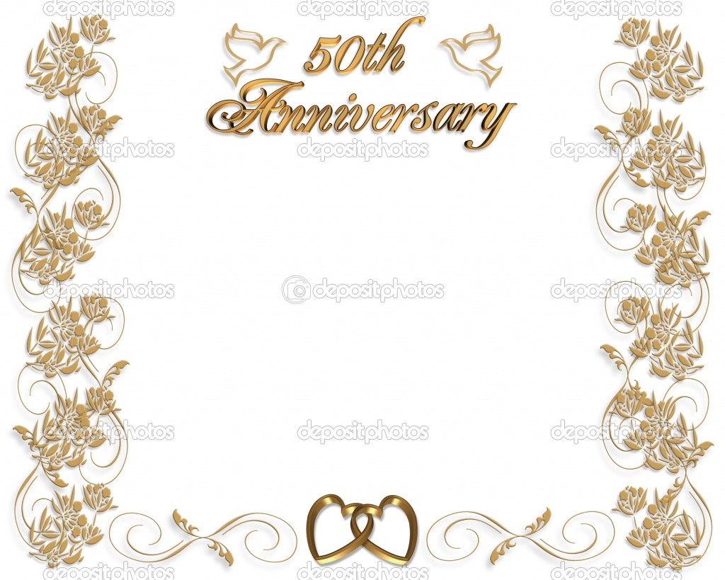 50th Wedding Anniversary Clip Art Borders