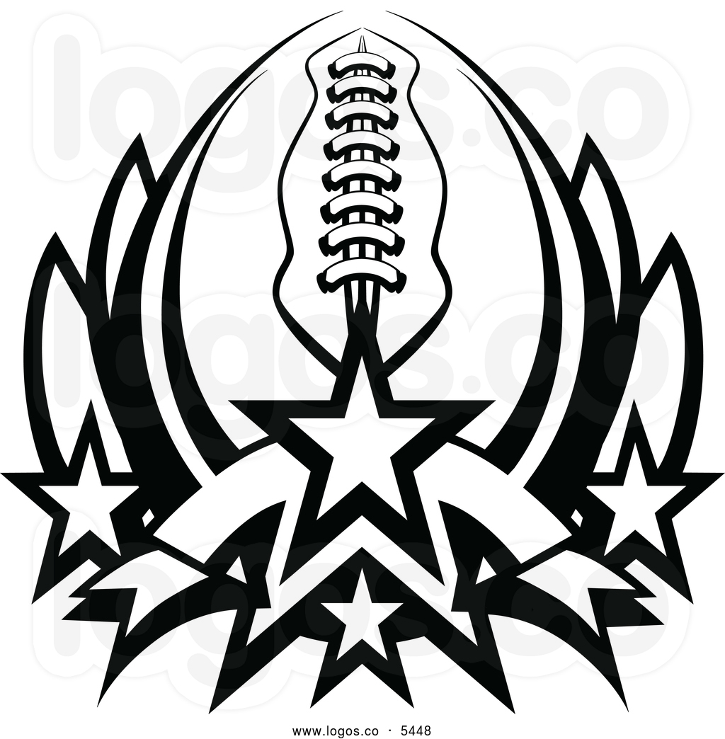 American Football Clip Art Black and White