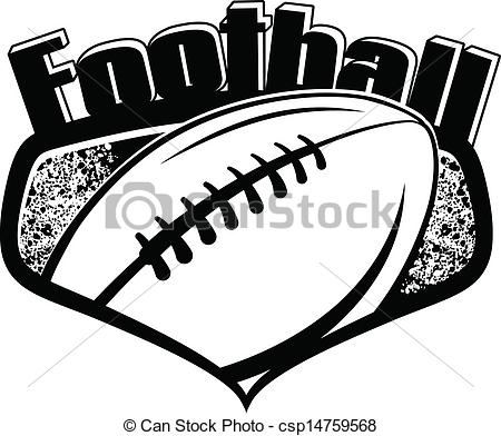 American Football Clip Art Black and White