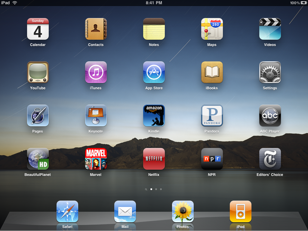 Apple iPad Home Screen Icons
