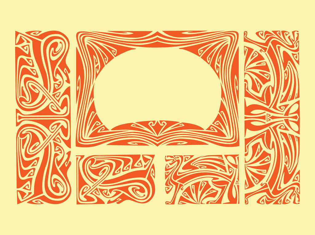 Art Nouveau Borders Vector Free